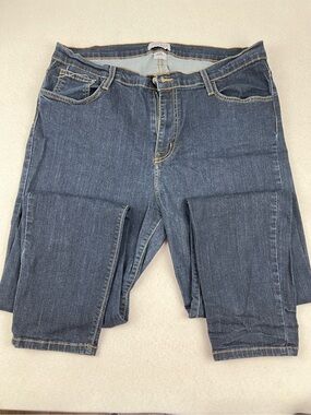 Judy Blue Indigo Denim Jeans with Tan Stitching
